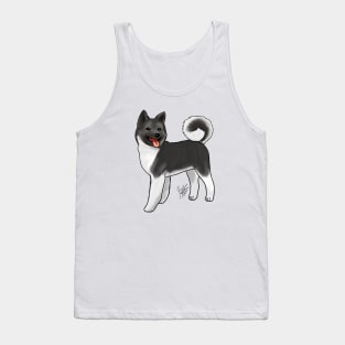 Akita - Dark-Faced Black Tank Top